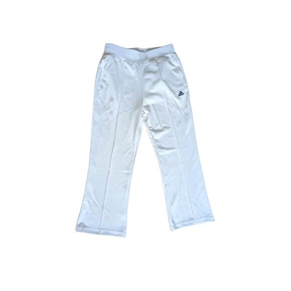 Adidas Womens Medium Drawstring White Color Xpress Flare Pants Sweatpants NEW - Picture 4 of 6